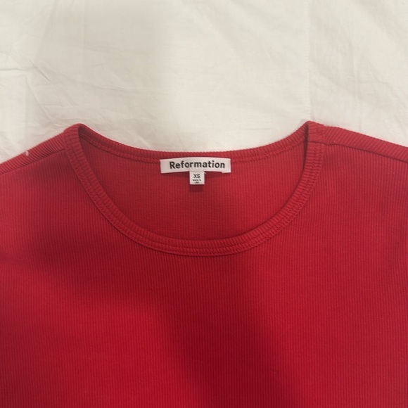 NWOT Reformation Ribbed Tee Size XS - Picture 2 of 4